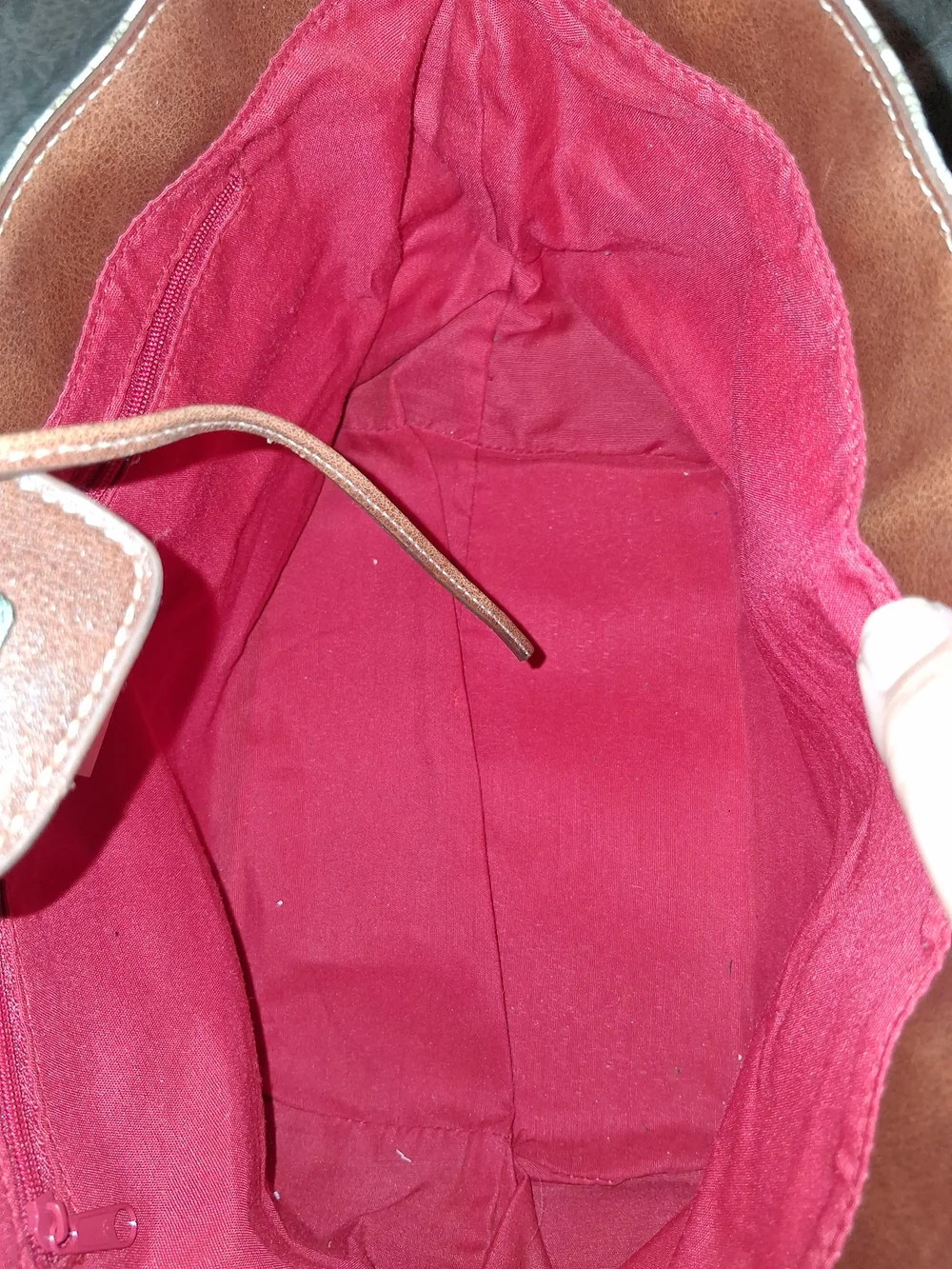 Canvas & Brown Faux Leather Tote with Vintage Toile Print